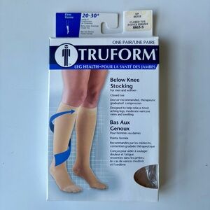 TRUFORM Beige Below-Knee Compression Stockings